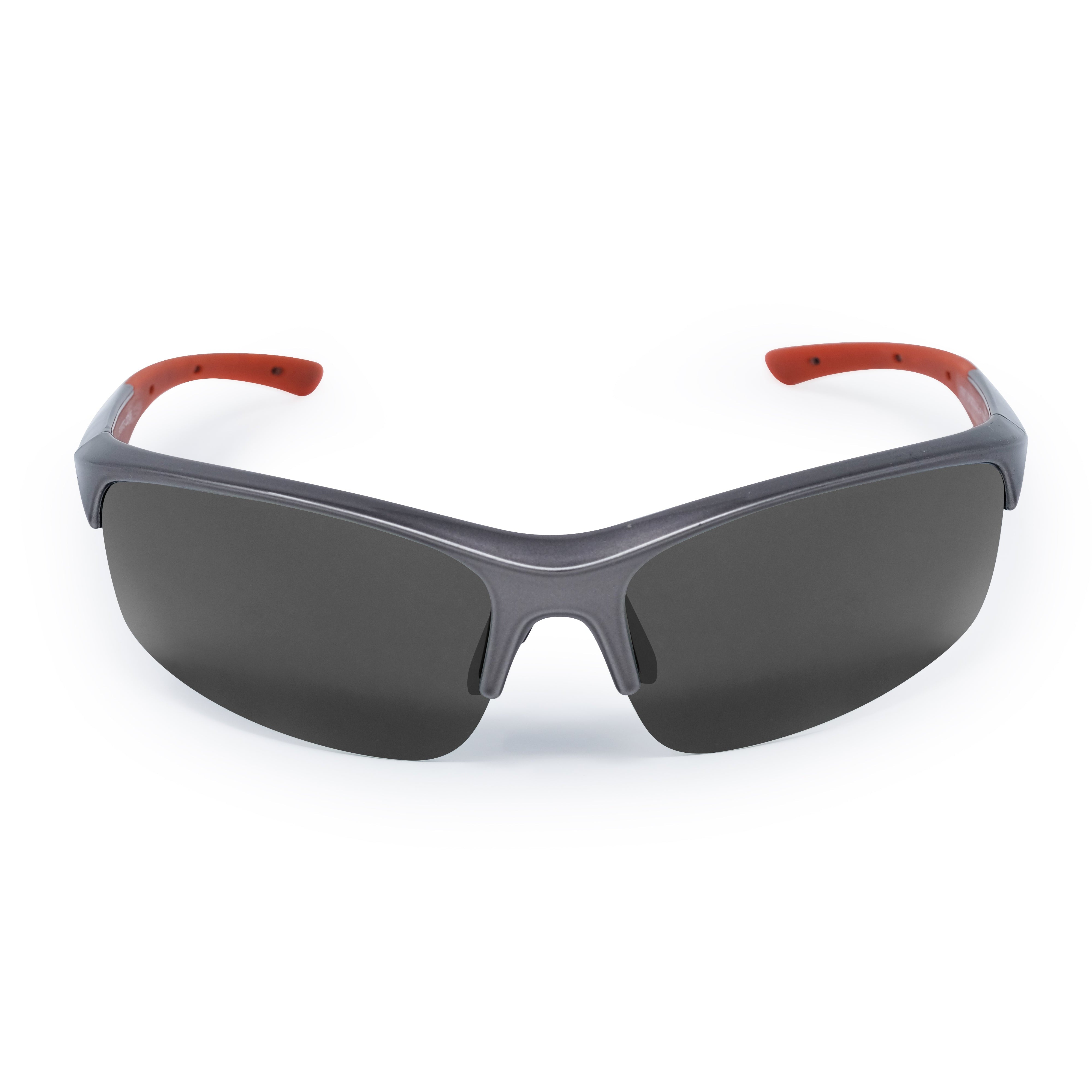 Polarised prescription wraparound sunglasses with anti-glare and UV400 protection for cycling, running, and driving.